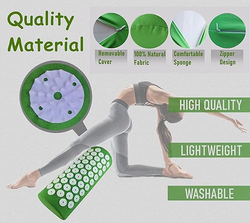 Miniatura 2 de Almohada de masaje de acupresión para aliviar el dolor, masajeador de acupuntura para cuello, espalda y cabeza, alivia el estrés muscular corporal,