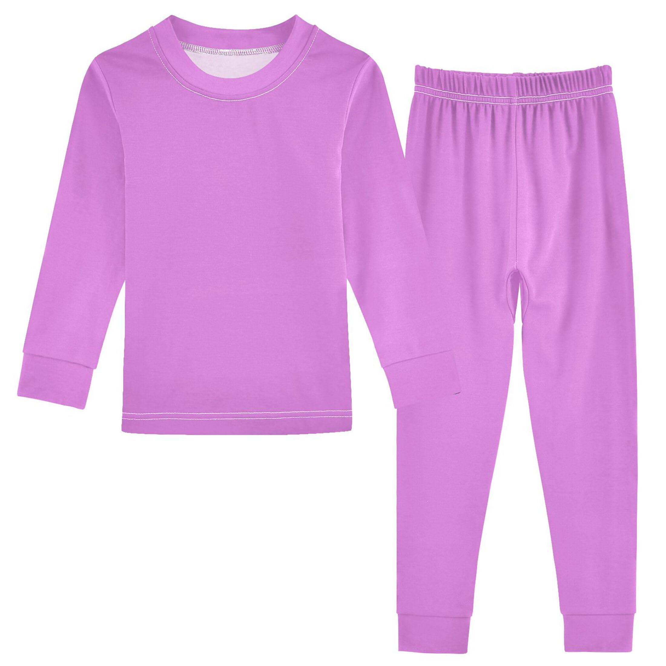 Violet Long Sleeve Pajamas Set Sleepwear Jammies 2pcs Set Pjs Violet