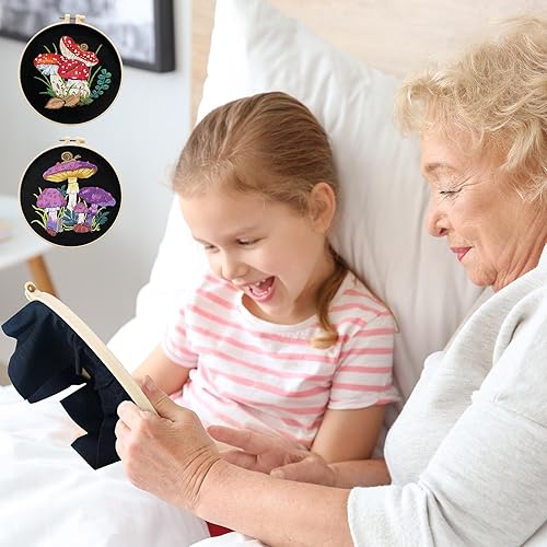 Miniatura 7 de BREENHILL Kit de bordado para principiantes con patrones de bordado