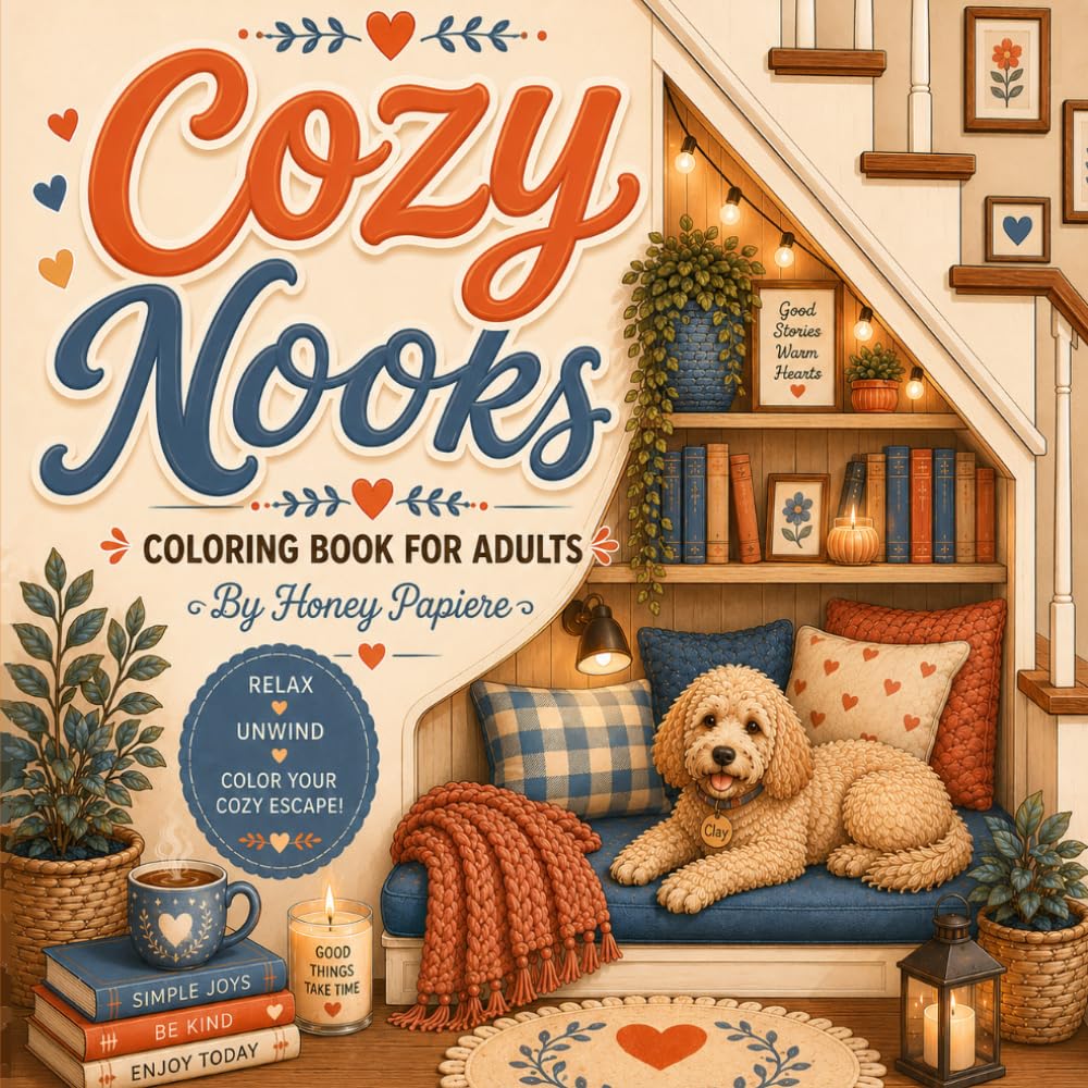 Cozy Nooks Coloring Book for Adults: Relax, Unwind and Color your Cozy Escape (Cozy Girl)