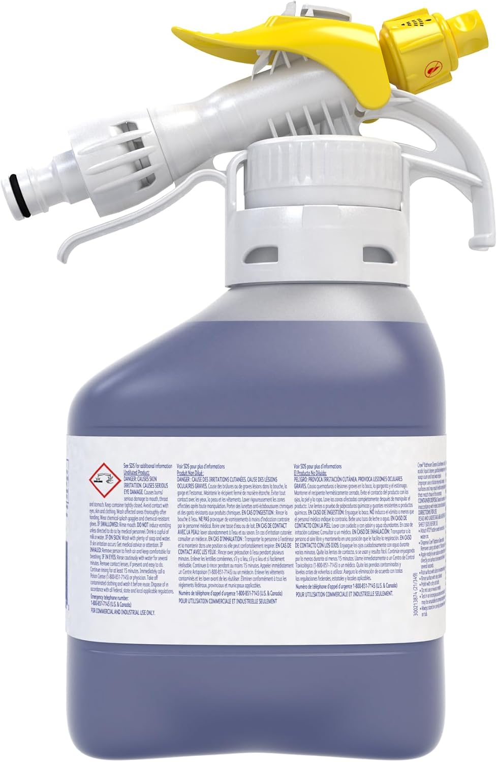 CREW Diversey 101106666 Bathroom Cleaner & Scale Remover, Professional Strength Liquid Concentrate, Ready-to-Dispense RTD, Fresh Scent, 1.5-Liter (Pack of 2)