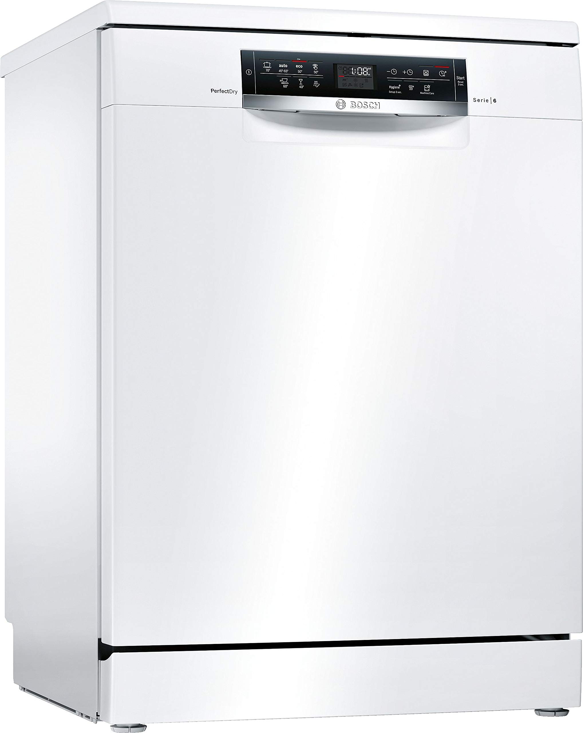 Bosch SMS67MW01E Serie 6 Freistehender Geschirrspüler/A+++ / 60 cm/Weiß / 237 kWh/Jahr / 14 MGD/SuperSilence/Beladungs-Sensor/VarioSchublade