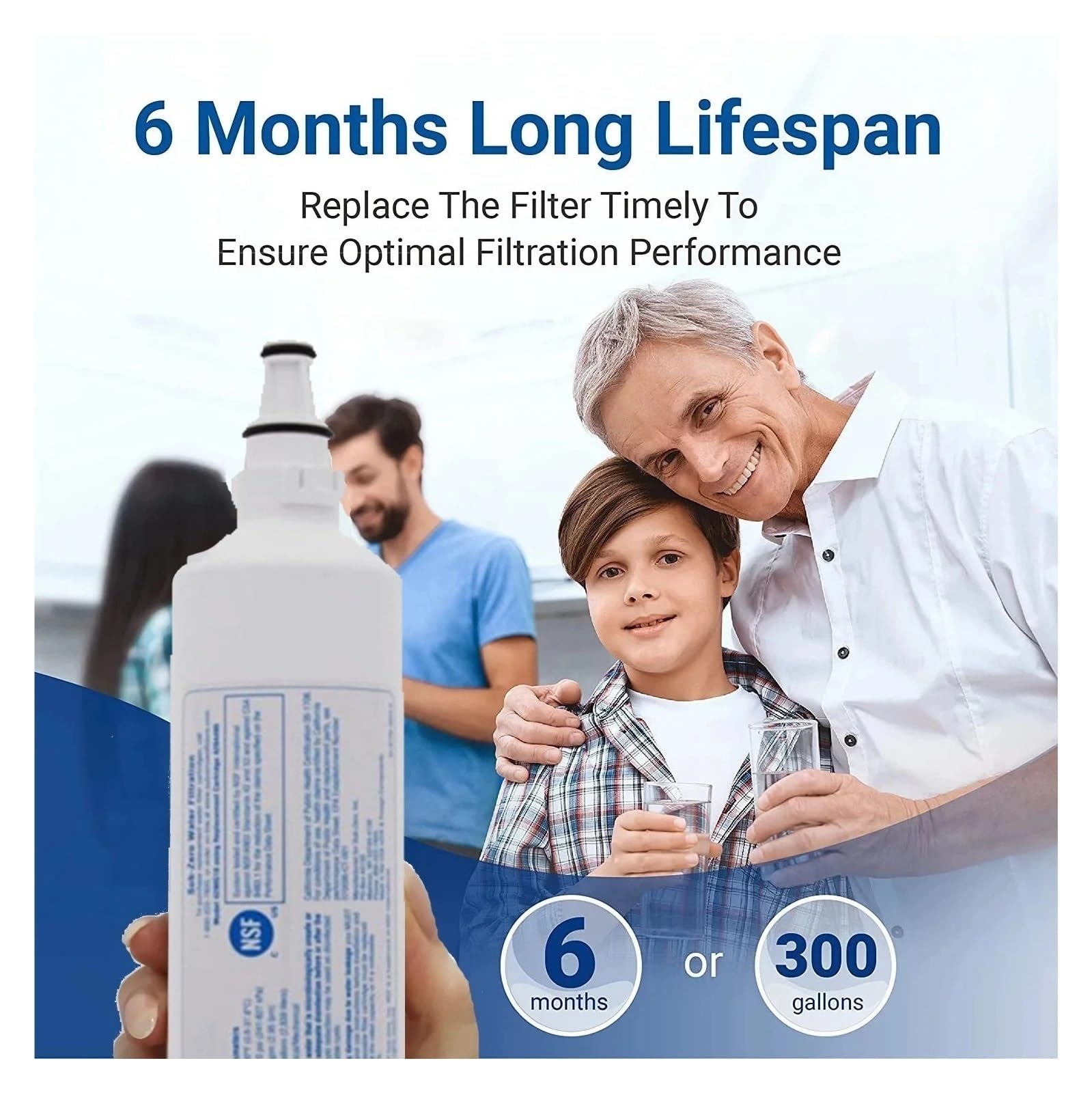 Filtro Acqua Per Frigorifero Sub-Zero - Compatibile Con 4204490, 4290510, F1000, Confezione Da 3 Pezzi