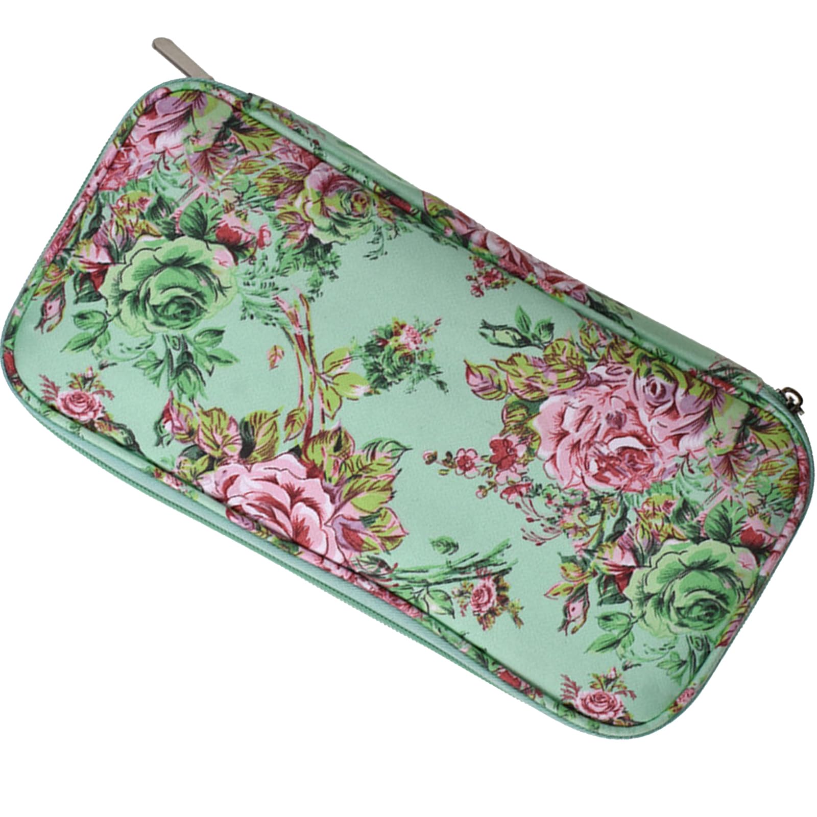 EXQIOUR Zippered Knitting Organizers Pouches Tear Resistant Oxfords Fabric Compartments for Yarns Needle and Craft Supplies Knitting Tool Organizers with Zippers Closures