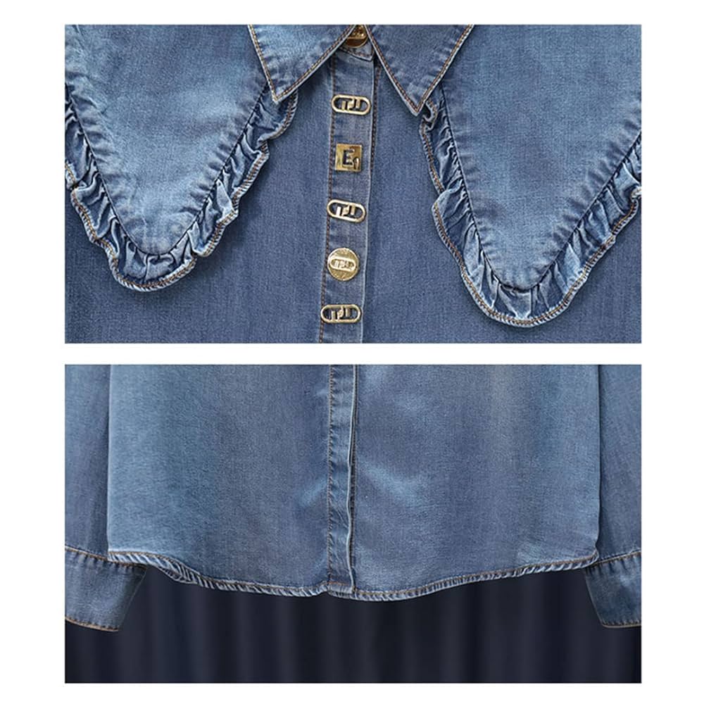 トップス DEAR DANSKIN STRETCH RUFFLE SHIRTS L DEAR DANSKIN STRETCH RUFFLE SHIRTS L