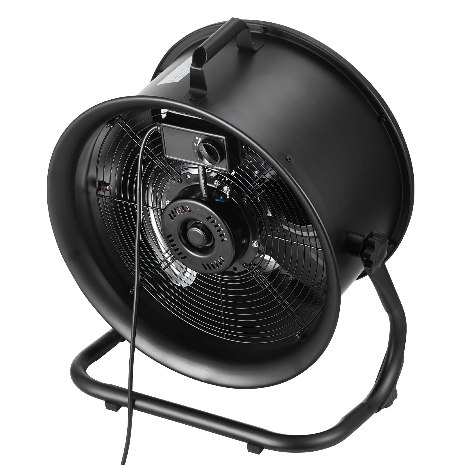 VEVOR Ventilador de Piso de Alta Velocidad de 3 Velocidades, 2520 CFM, Inclinación de 360°, Flujo de Aire de 7,2 m/s, para el Gimnasio, la Tienda Comercial y el Dormitorio, 254 x 508 x 584 mm