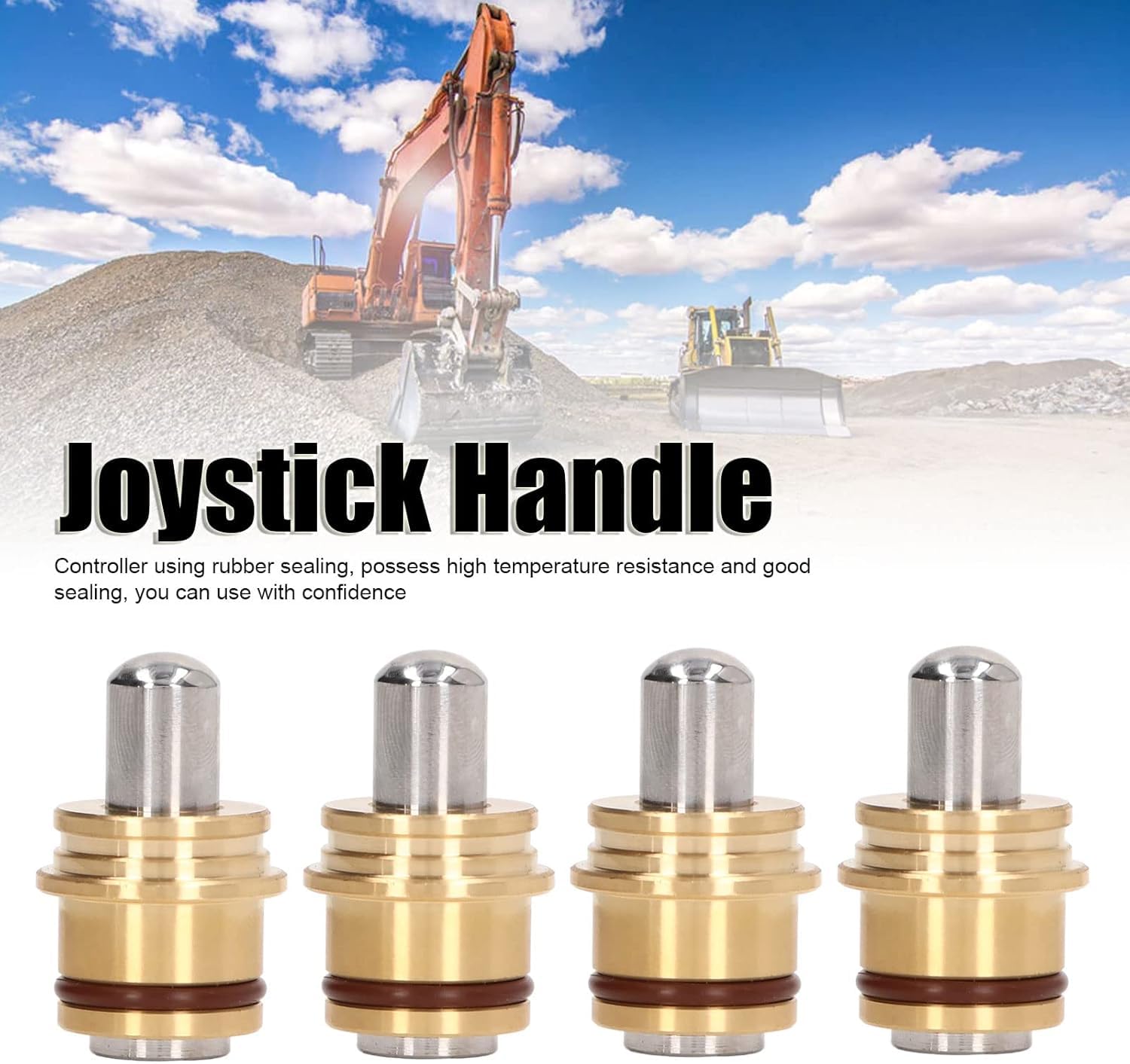 Joystick Hydraulikgriff Bagger Joystickgriff Hydraulischer Tastensteuerung für Kubota, 4 Stück