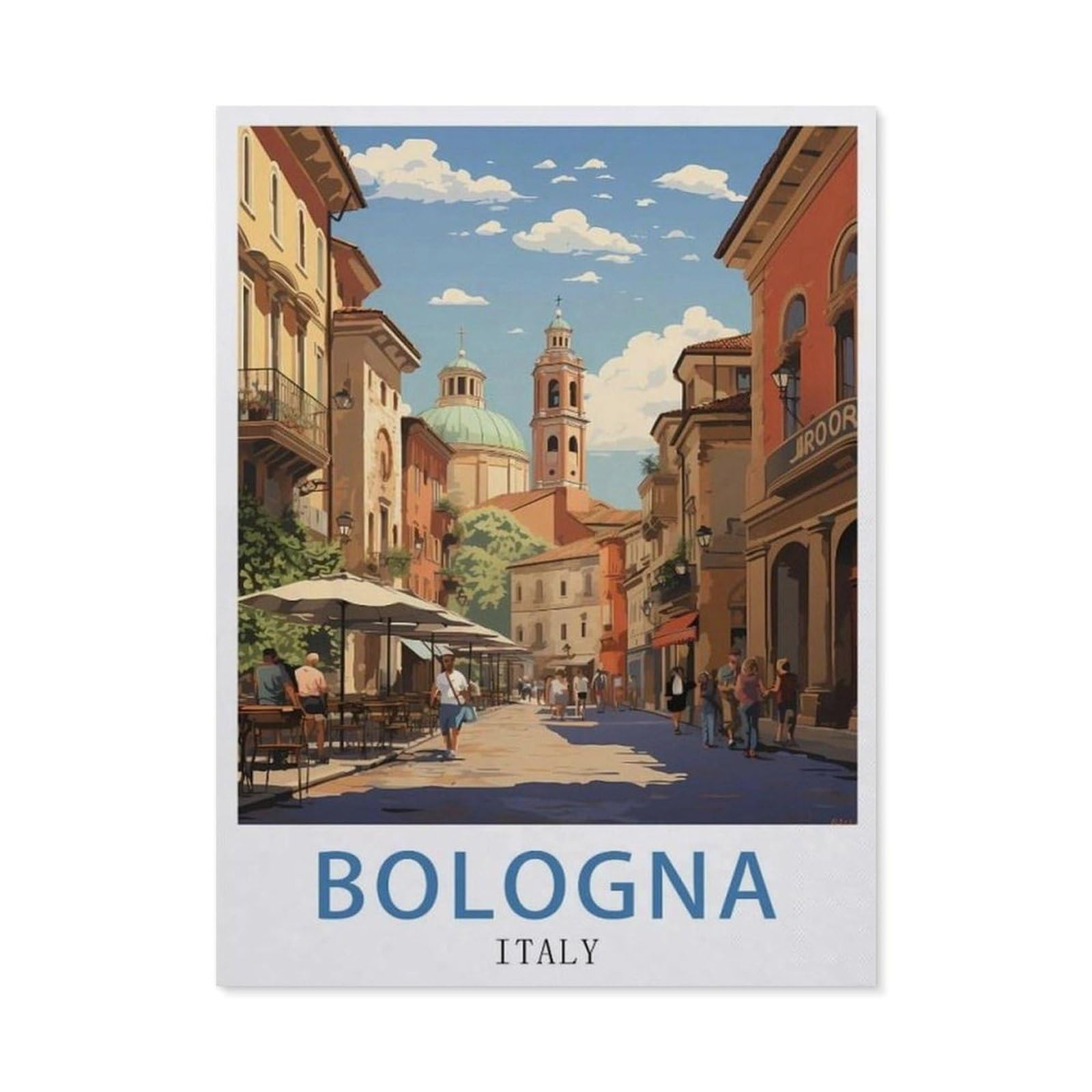Jigsaw Puzzle 1000 Piece，Bologna Italy，Classic Puzzle DIY Kit Paper Toy Unique Gift Home Decor（38x26cm）-EW96