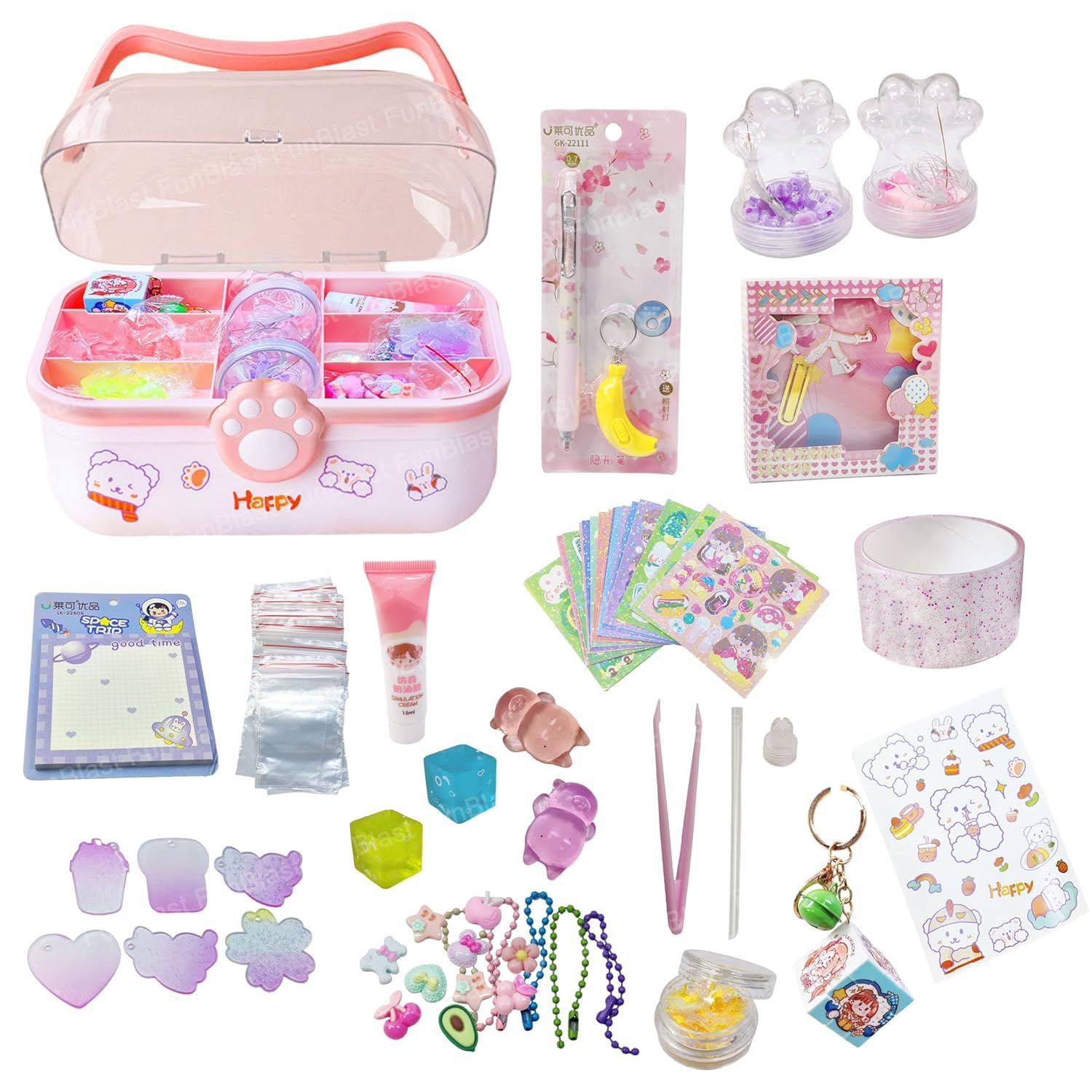 FunBlast Plastic Diy Craft Kit For Kids Craft Supply, Nano Tape For Making Bubbles, Glitter Flakes, Activity Kit For 6 Year+ Old For Girls, Gifts For Girls, Art And Craft Kit, Multicolor (B0CXY561FX) Amazon Price History, Amazon Price Tracker