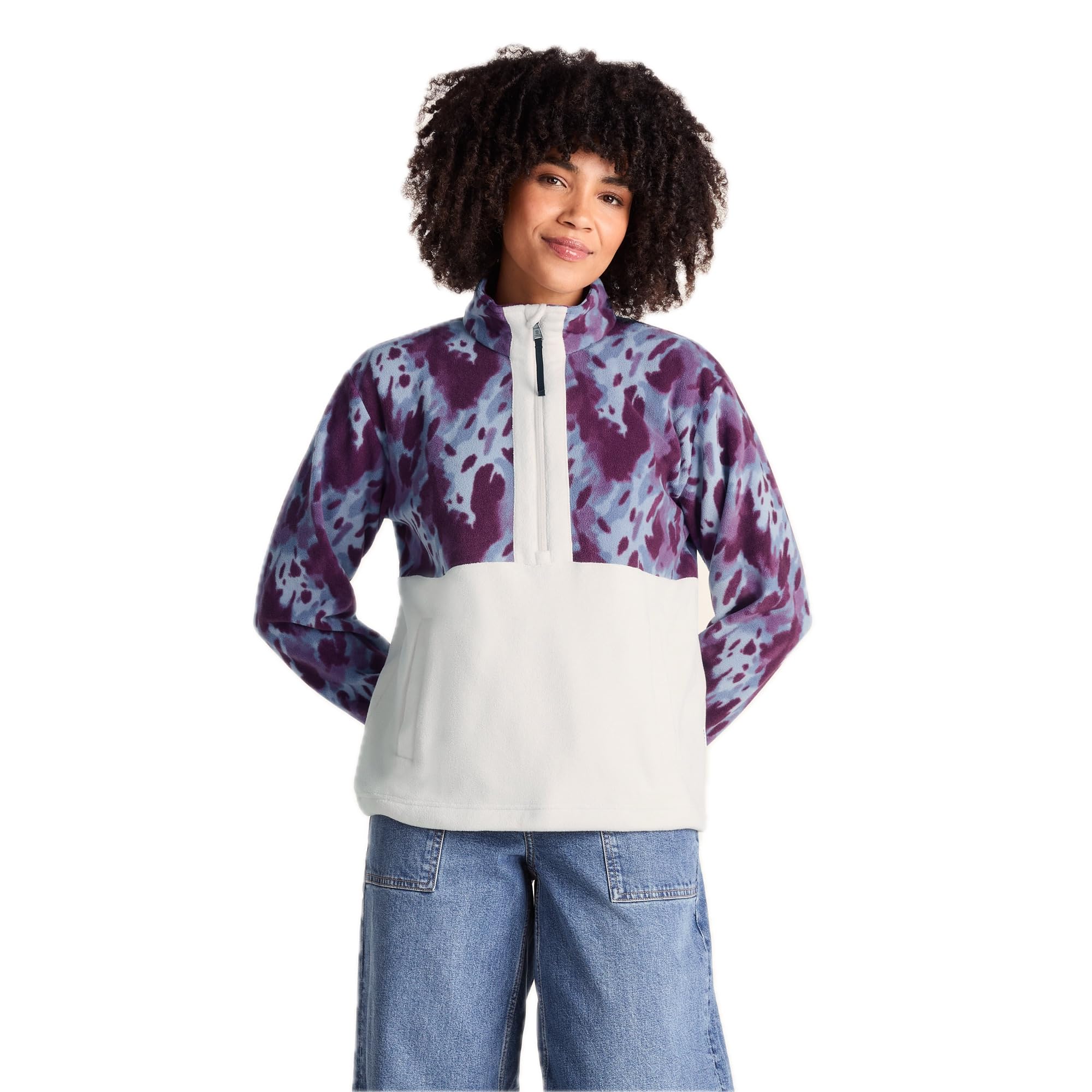 Tog24 Women's Multi 'Eden' Microfleece Zip Neck Size 18