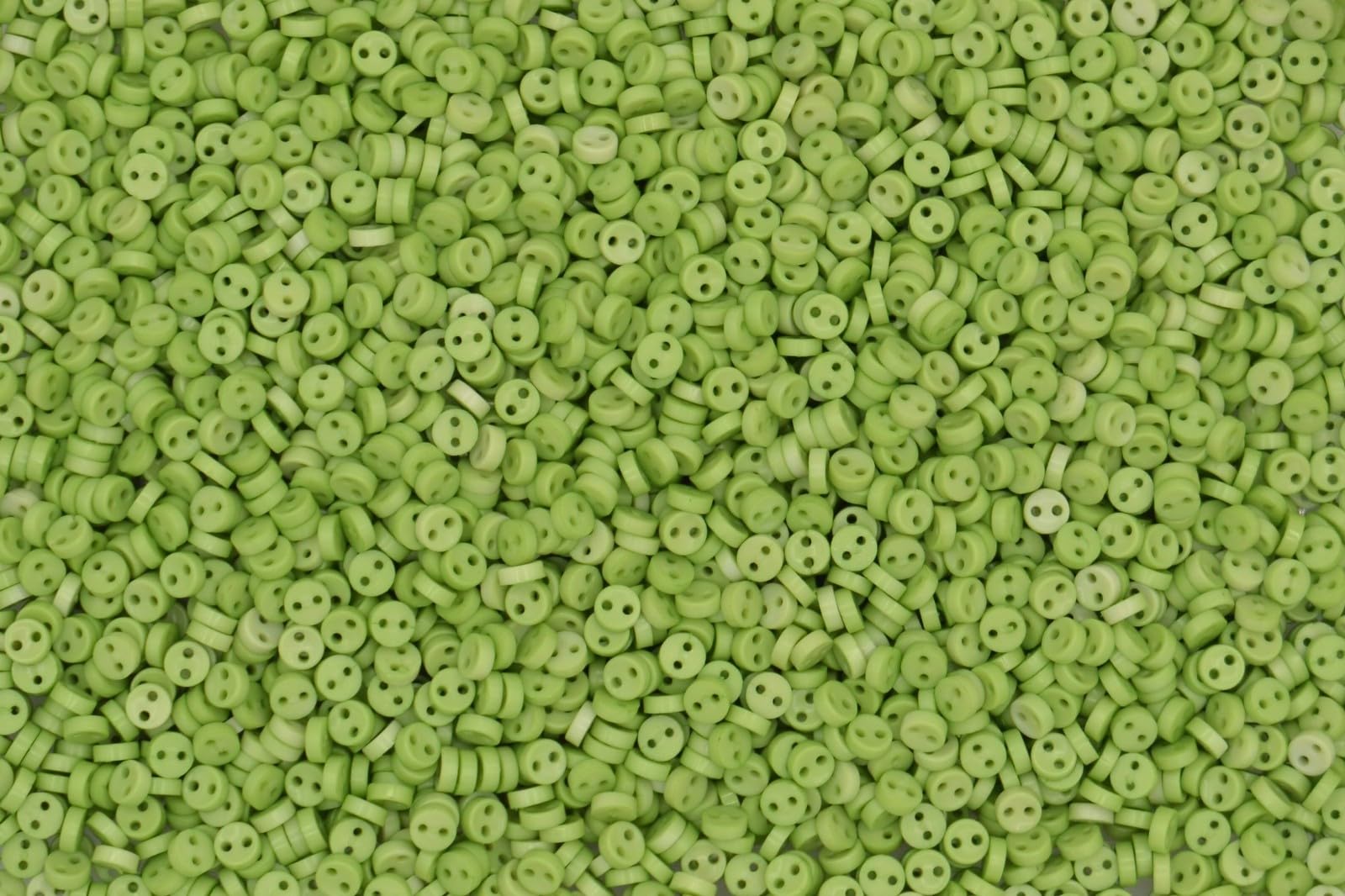 celloexpress 5mm Light Green Circles Mini Doll Buttons for Dolls & Soft Toys Clothes - 5mm Assorted Round Colours & Designs (Pack of 1000, Light Green Circles) — image 1