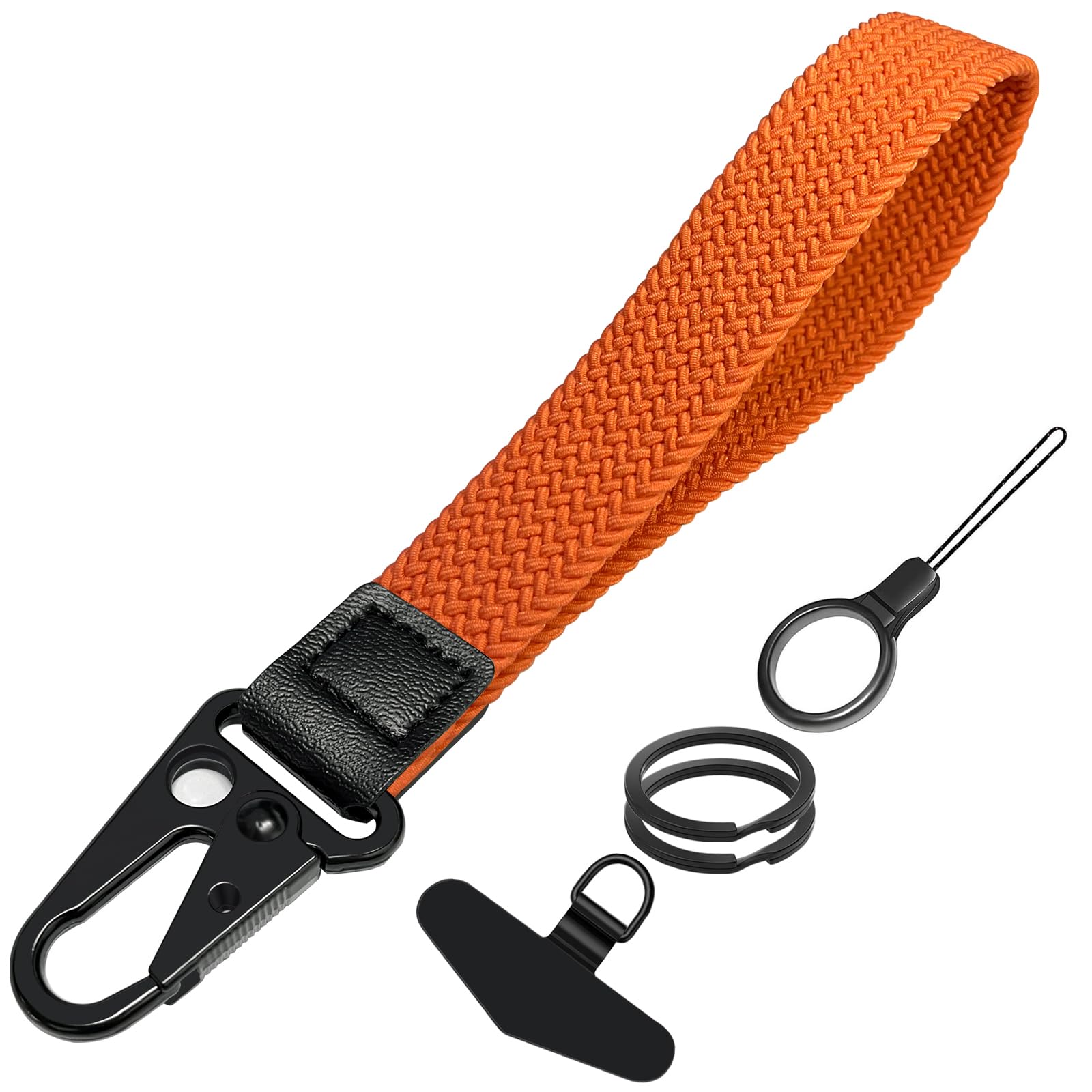 BuitBoll Stretchy Wristlet Keychain, Wrist Lanyard Strap Key Chain Holder to Hold Keys Wallet Phone ID Badge for Men Women