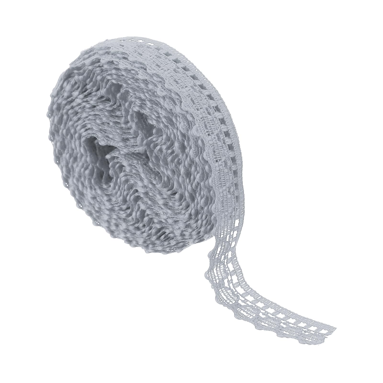 sourcing map Lace Trim, 5 Yards 1/2 Inch Vintage Lace Ribbons for DIY Sewing Craft Gift Package Decoration Wedding Headbands Gray