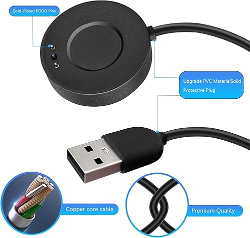 Miniatura 2 de RUKUHOT Cable magnético de carga rápida compatible con Withings ScanWatchScanwatch Horizon, base de cargador con cable de carga USB de 3.3 pies para