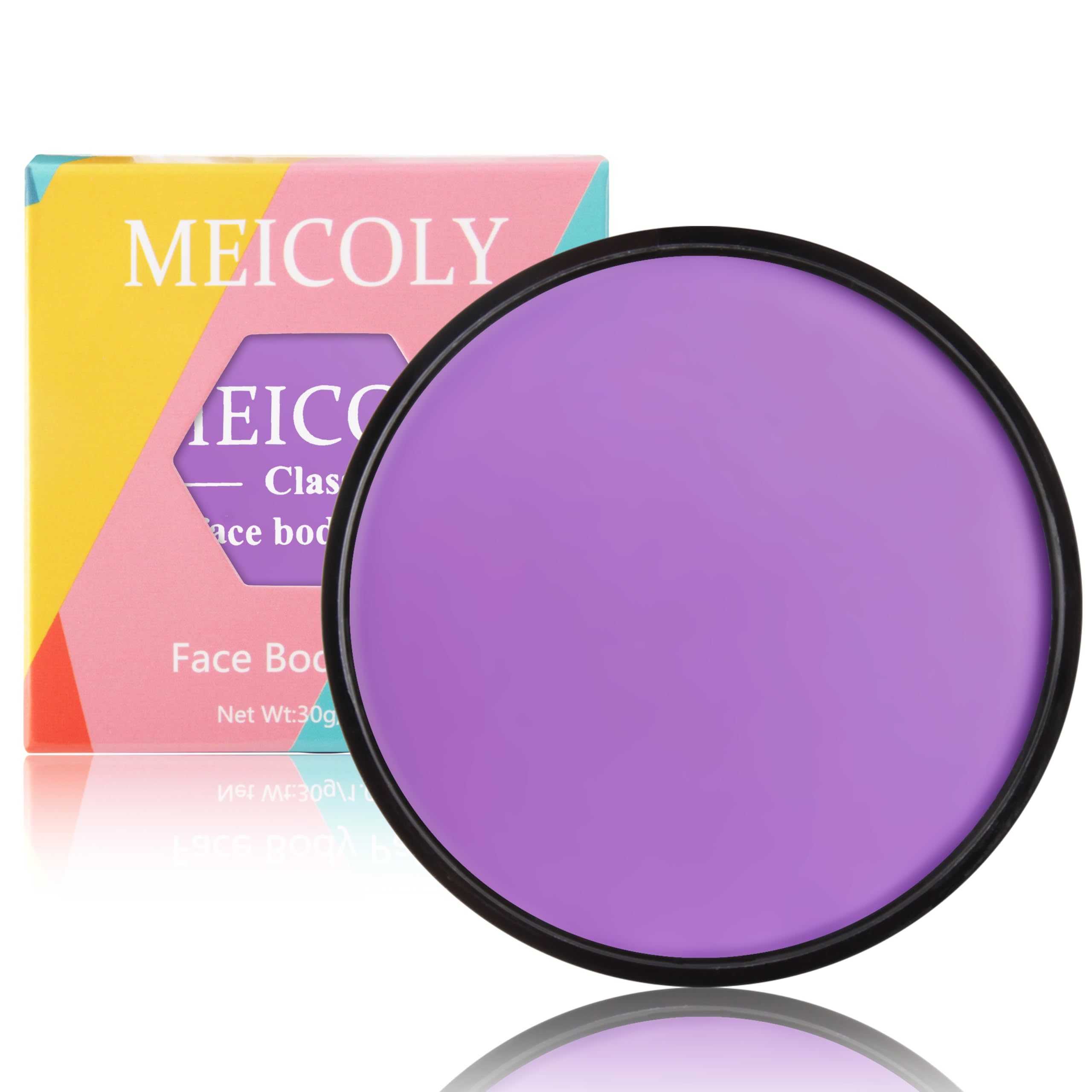 MEICOLY Purple Face Body Paint,30g/1.05oz Water Based Washable Full Body Paint,Single Face Painting for for Adults and Children,SFX Ursula Cosplay