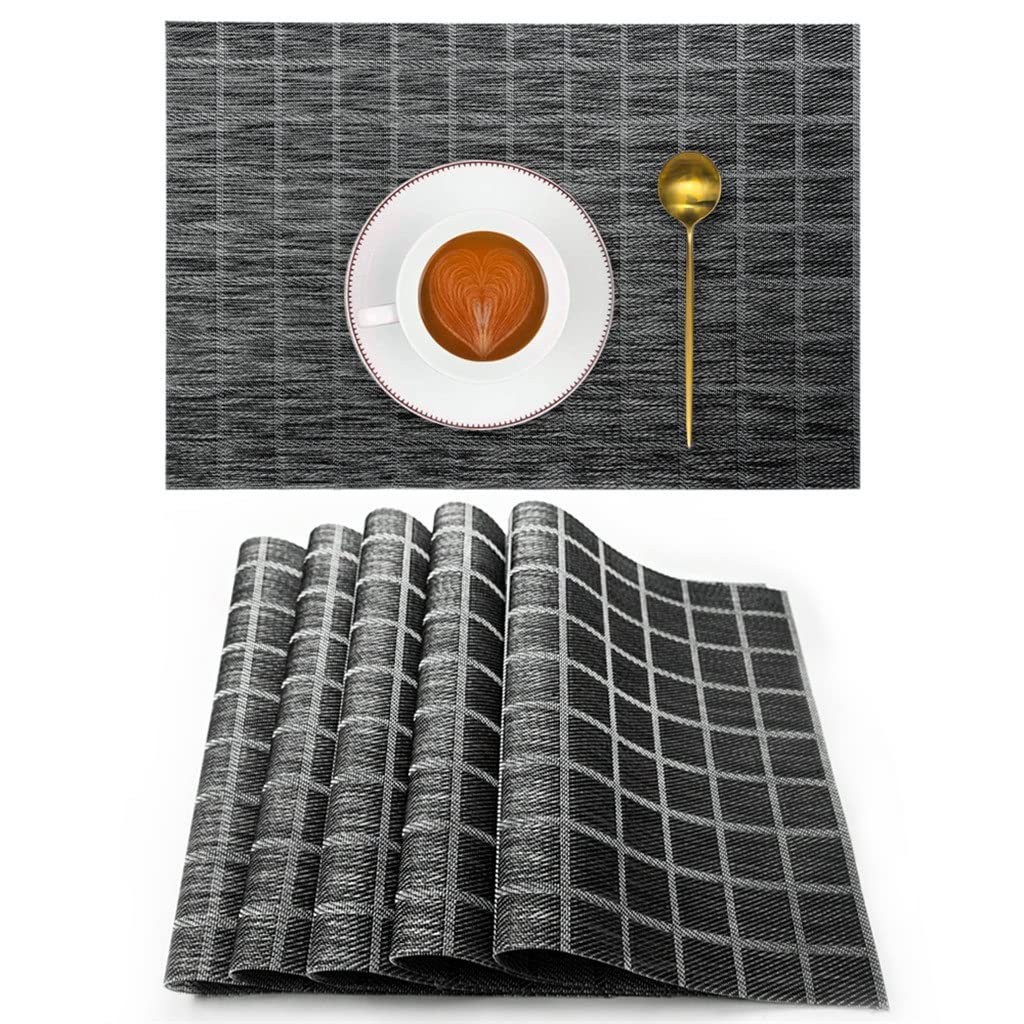 Décoration de Table, Sets de Table, Set de Table de Cuisine rectangulaire en PVC (6 pièces), Dessous de Plat Isolant Thermique, Accessoires