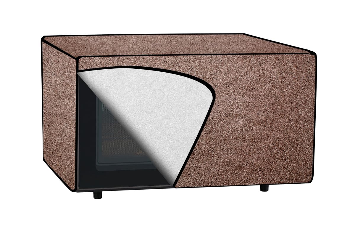 Microwave Oven Cover - Sand Pattern Brown -5