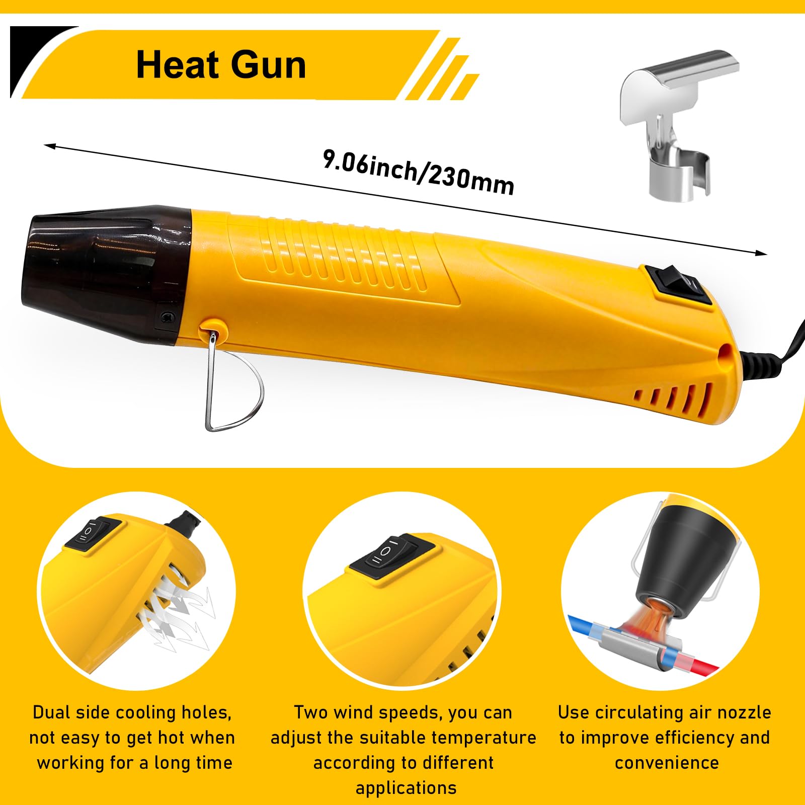 Juego de 2066 Conectores de Alambre de Sellado de Soldadura termorretráctil con Pistola de Calor y Herramienta de crimpado Pelacables, Conectores de Extremo de Soldadura Impermeables para