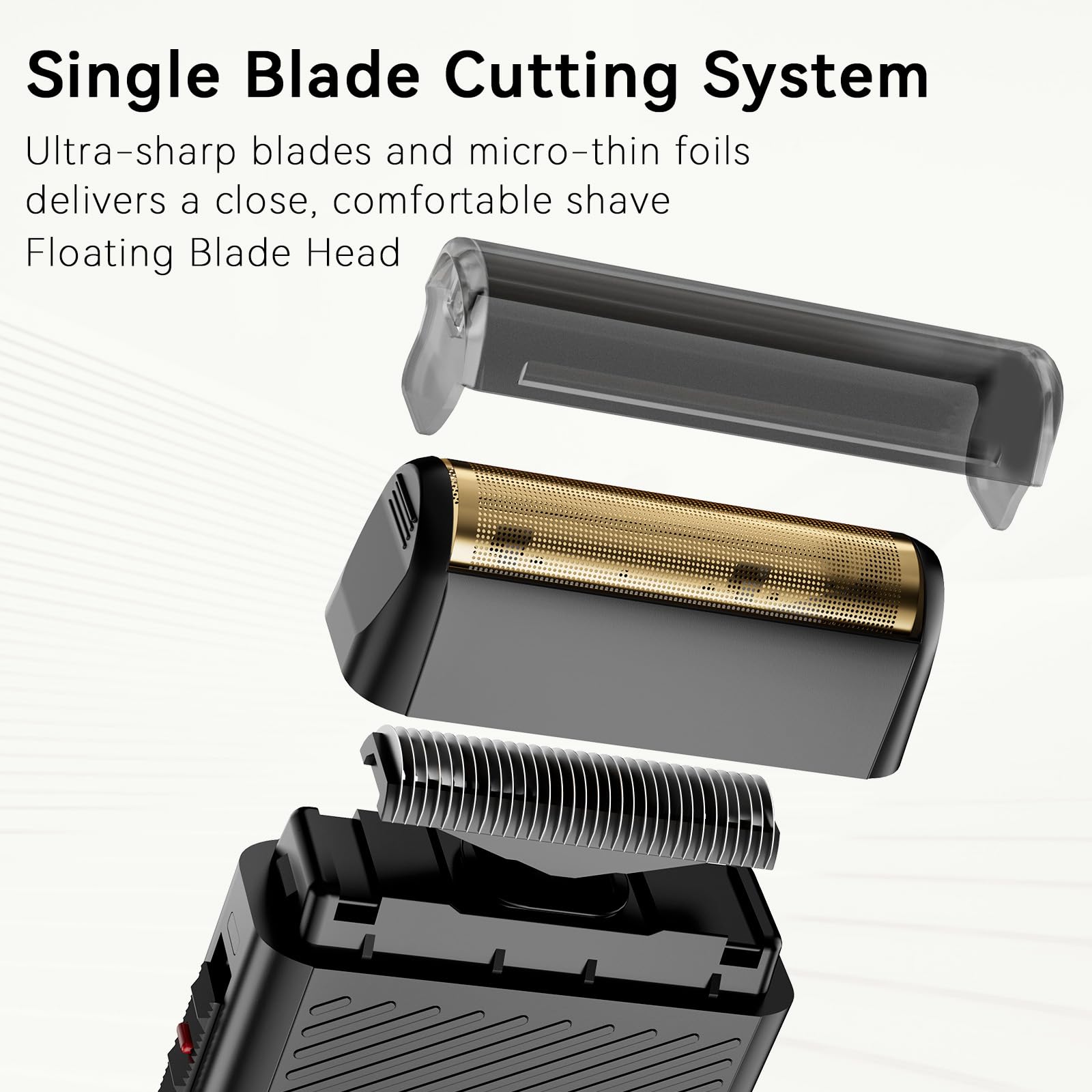 Ufree Mini Foil Shaver, Portable Electric Razor for Men, USB-C Rechargeable Electric Shaver, Cordless Facial Shaver for Travel & Home Use