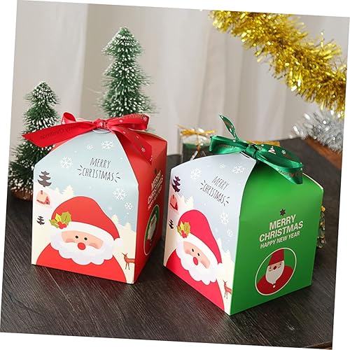 Miniatura 2 de EXCEART 2 unids Navidad Impreso Cintas de Alambre Cinta de Satén de Navidad Cinta de Embalaje Cintas Artesanales Cintas de Fabricación de Cintas de