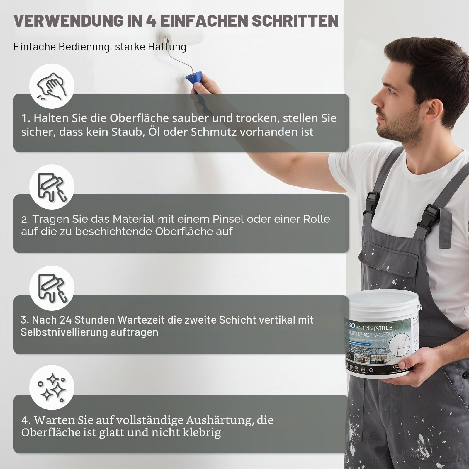 NYBQ 8KG Transparente Wasserdichte Beschichtung, Dichtungsmasse Wasserdicht, Flüssige Wasserdichte Versiegelung Unsichtbare Dichtmasse, Leck Wasserdichter, für Wand, Badezimmer, Innen und Außen