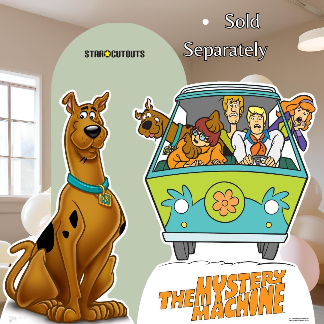 Star Cutouts SC1404 Fred's Mystery Machine Scooby Doo Star Mini Van for Childrens Theme Parties Height 93cm, Multicolour