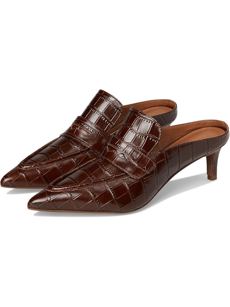 Brown Seychelles Stunner Croco Leather Mule