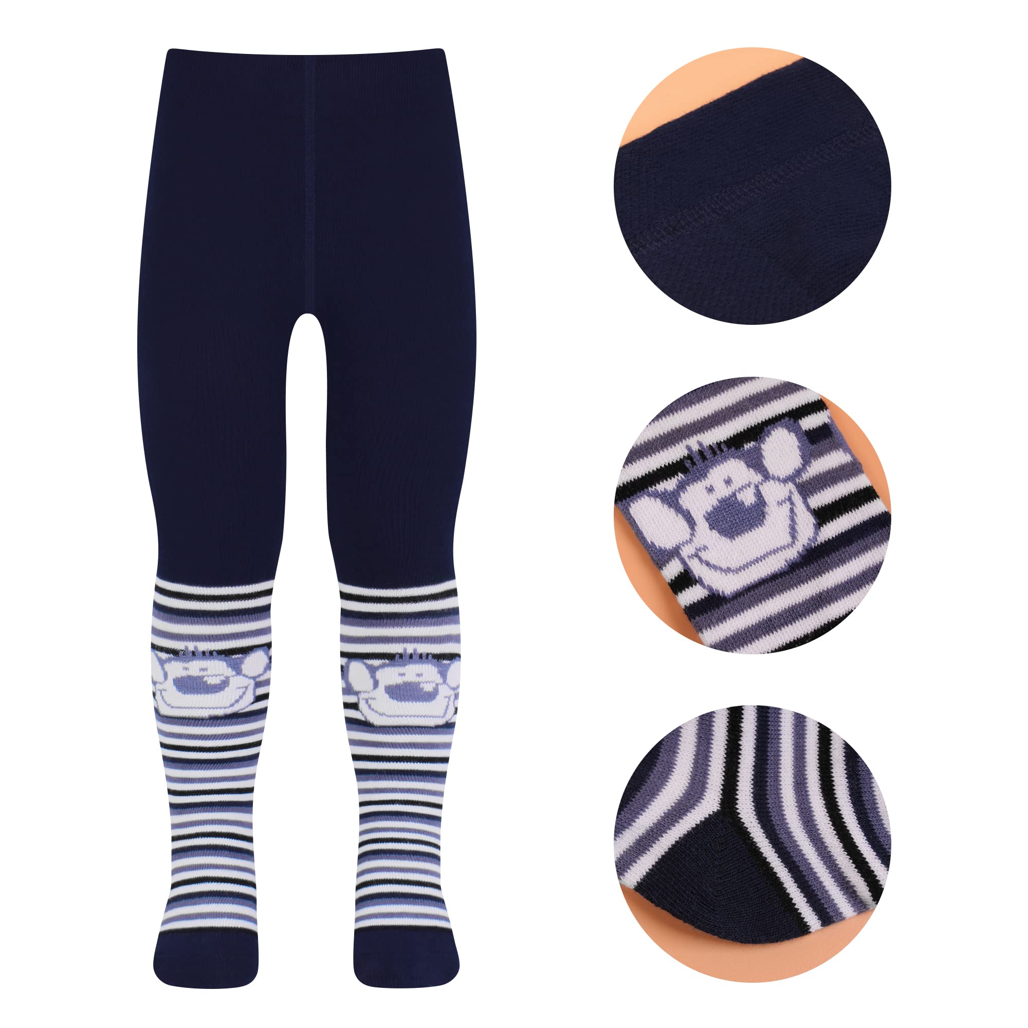 L&K-II 4/6 collant per neonati, per bambini, con cane, leone, scimmia, orsi e auto, diversi motivi casuali, 2750