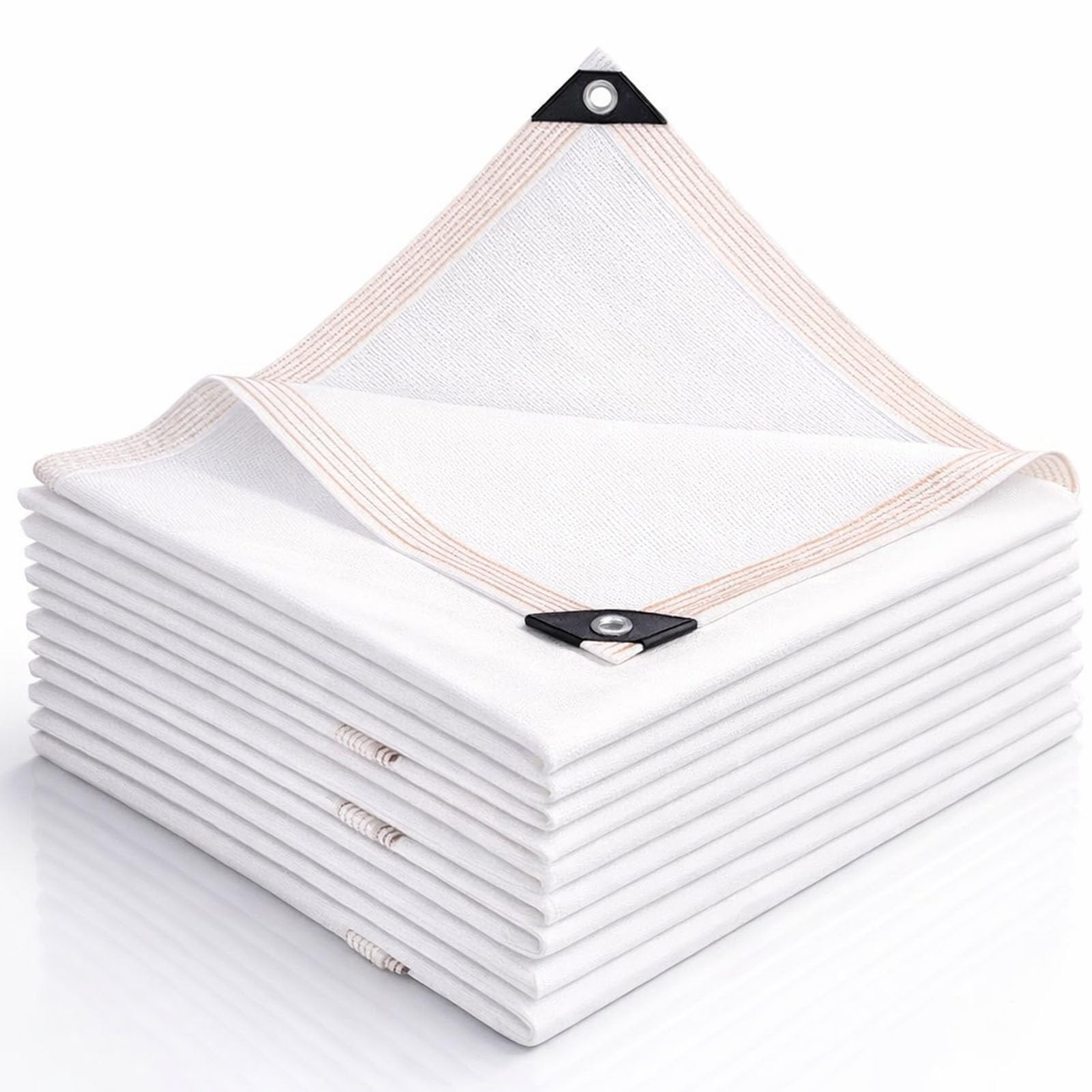 70% UV Block Sunshade Cloth for Conservatory Roof Wooden Pergola, White Shade Netting with Metal Eyelets for Garden Patio Decking Apartment Balcony Outdoor Seating(2.5x4.0m)