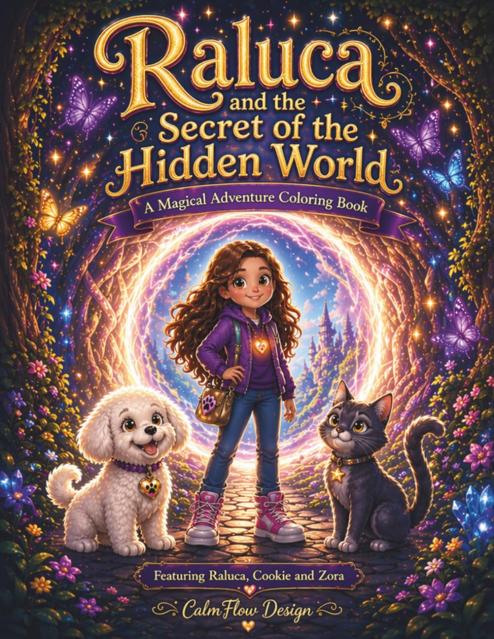 Raluca and the Secret of the Hidden World: A Magical Adventure Coloring Book (Raluca, Cookie & Zora)
