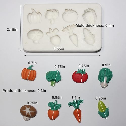 Miniatura 5 de LVDGE Juego de 4 moldes pequeños y encantadores de silicona para decoración de pasteles pasta de goma caramelo y chocolate