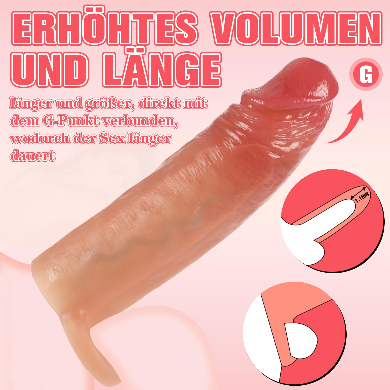 Realistische Penishülle 16.5cm Silikon,Penismanschette mit  Hodenring,Penisverlängerung,Verdickung &  Zeitverlängerung,Wiederverwendbares Penis Sleeve Penisvergrößerung für  Männer Paare : Amazon.de: Drogerie & Körperpflege