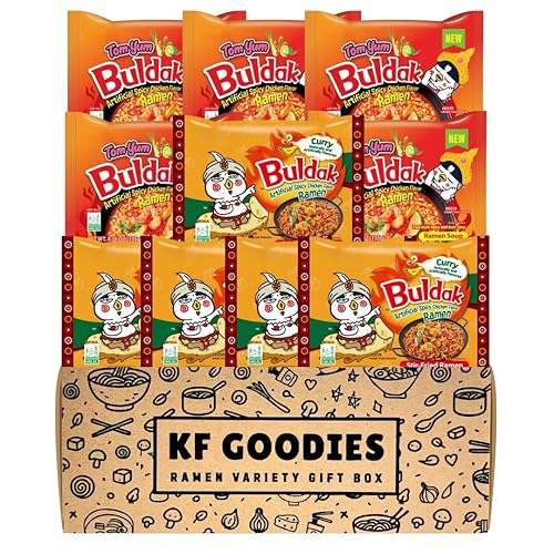 Miniatura 25 de Samyang Buldak - Sopa de fideos coreanos, salteados, de pollo picante (10, carbonara y Jjajang)