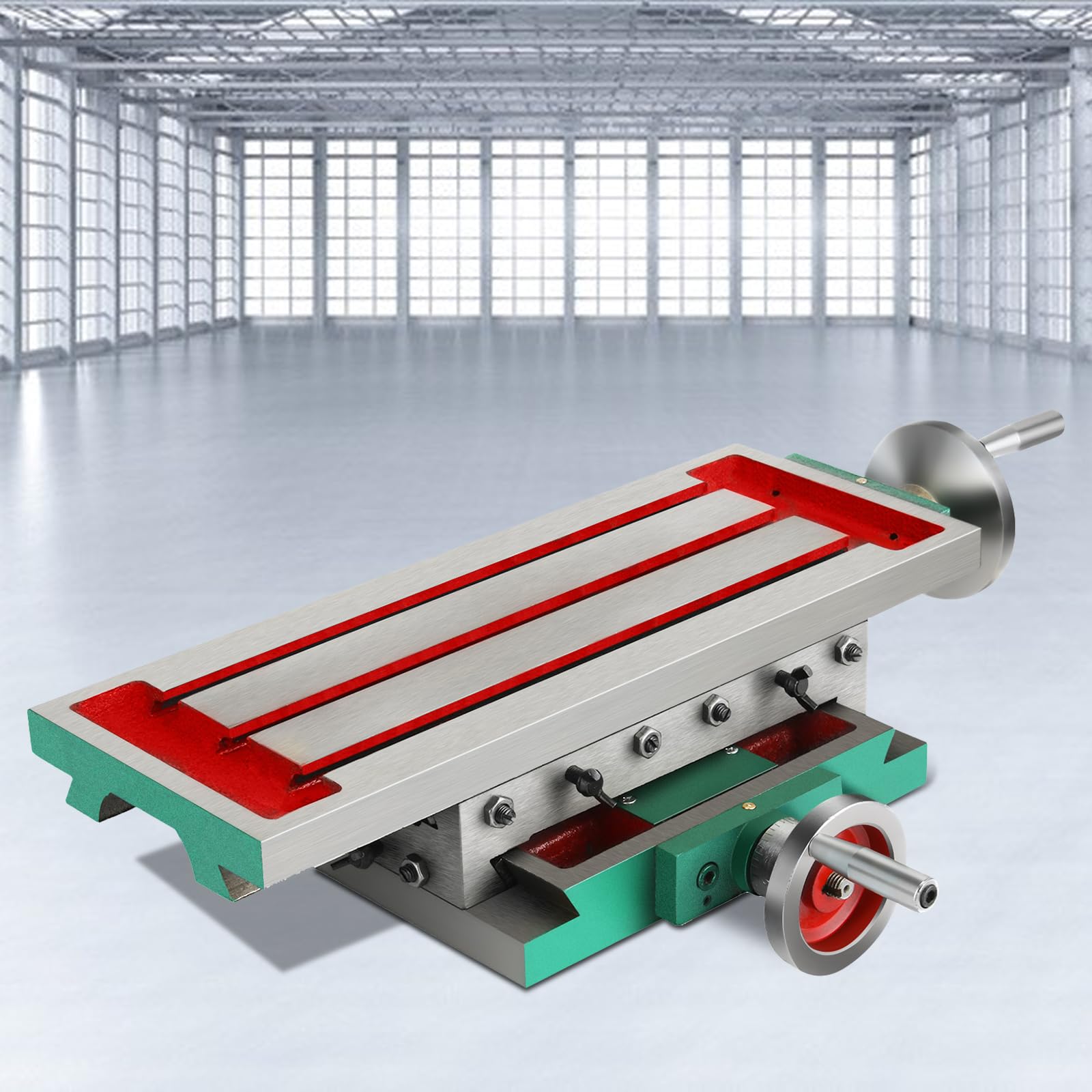 VEVOR kreuztisch Tischbohrmaschine 450 mm, Frässchraubstock 170 mm, Bench Clamps 100 mm, Metall Professionelle Gusseisen Schraubstock für Säulenbohrer Breite Backen und den vielseitigen Einsatz