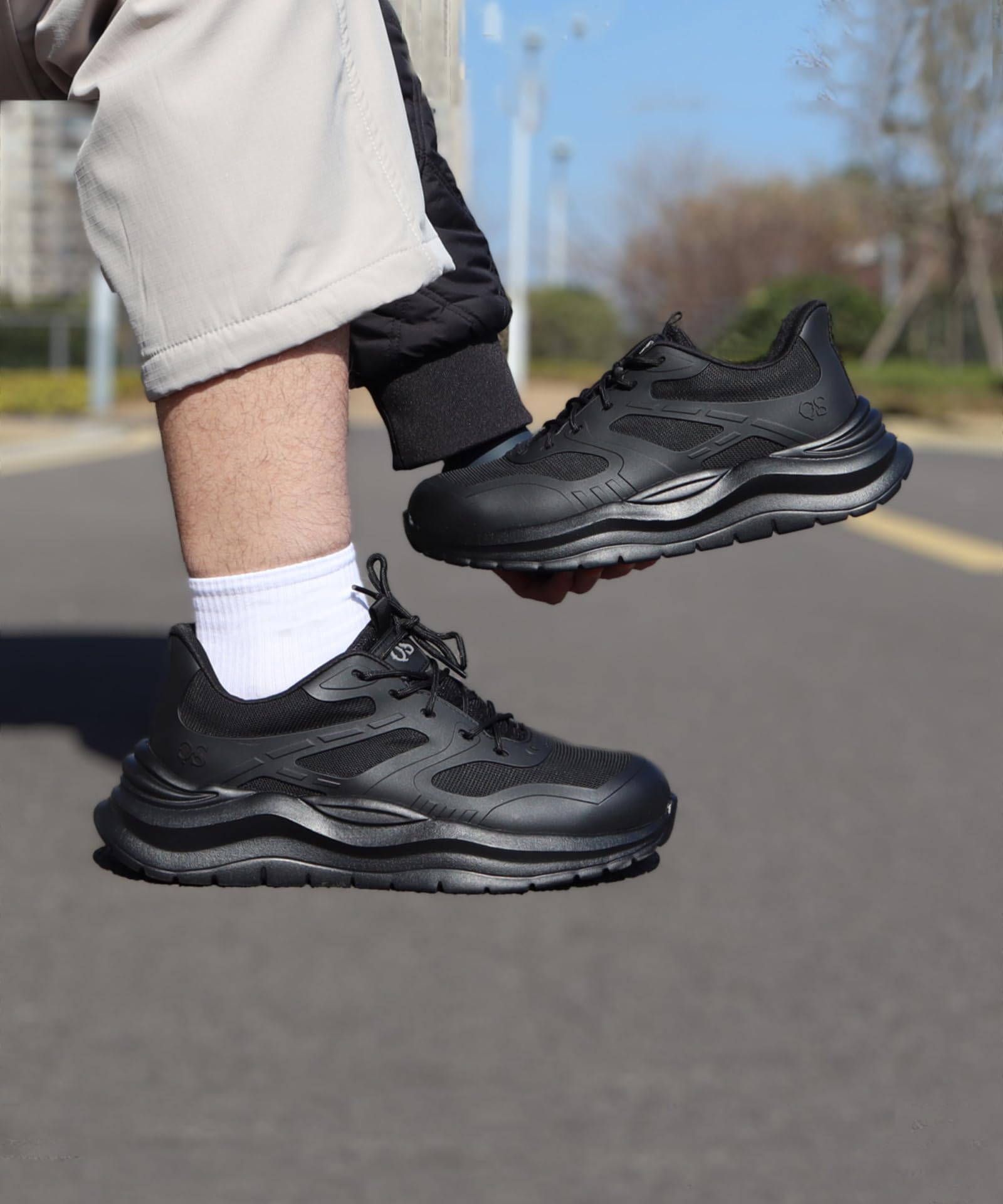 Scarpe Antinfortunistiche Uomo Donna Scarpe da Lavoro/Impermeabili Leggere Antiscivolo con Punta in Acciaio