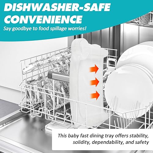 Miniatura 5 de Bandeja de comedor para bebés compatible con silla de mesa rápida Inglesina, bandeja portátil de alimentación para bebés para silla de mesa rápida