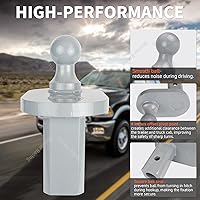 Vista 4 de Extensor de bola de enganche de remolque de cuello de cisne de 4 pulgadas para 2-5/16 pulgadas, compatible con agujeros de 2-1/2 compatible con B