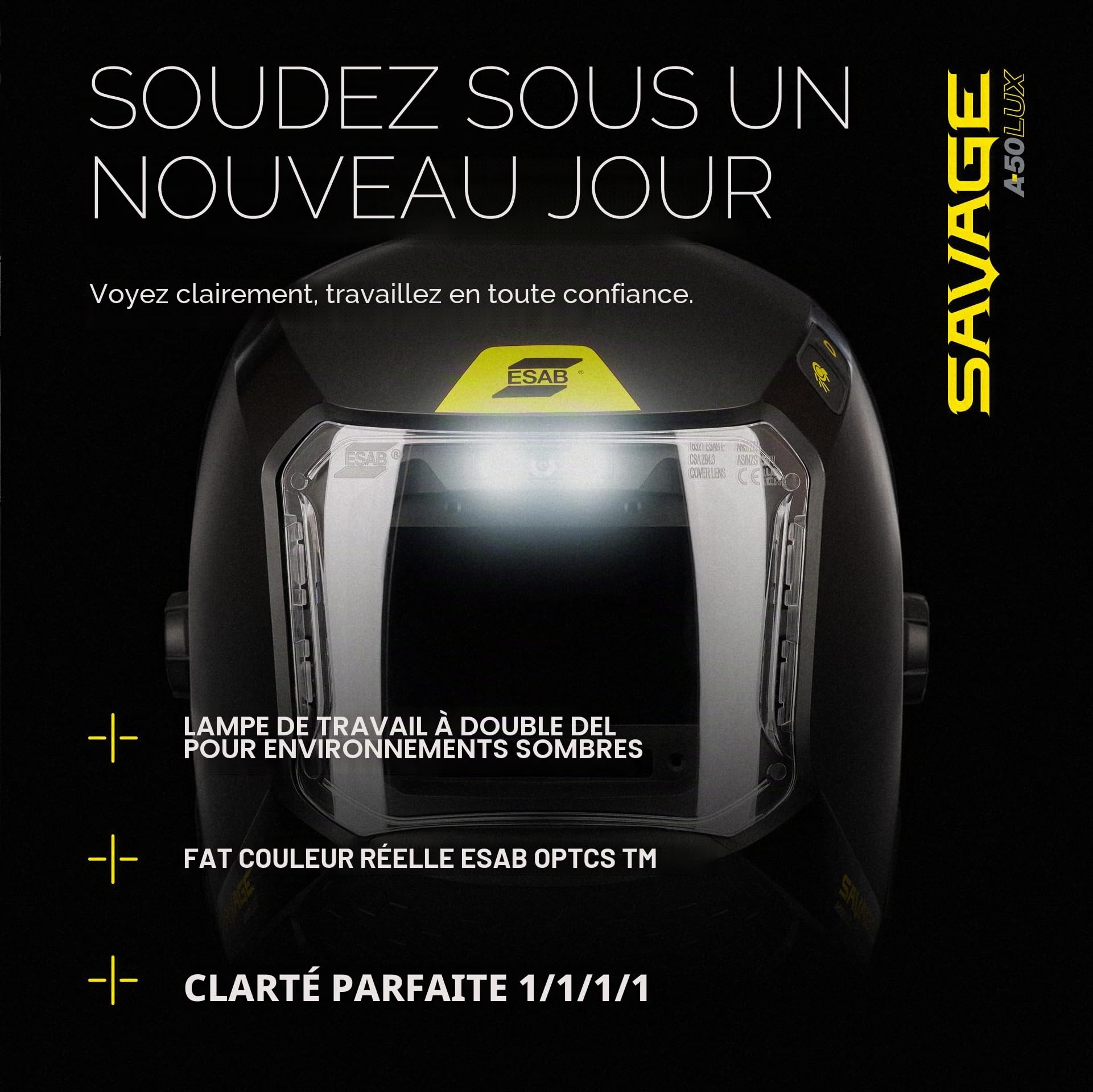 ESAB SAVAGE A50 LUX MASQUE AUTOSCURANT COD. 0700500950