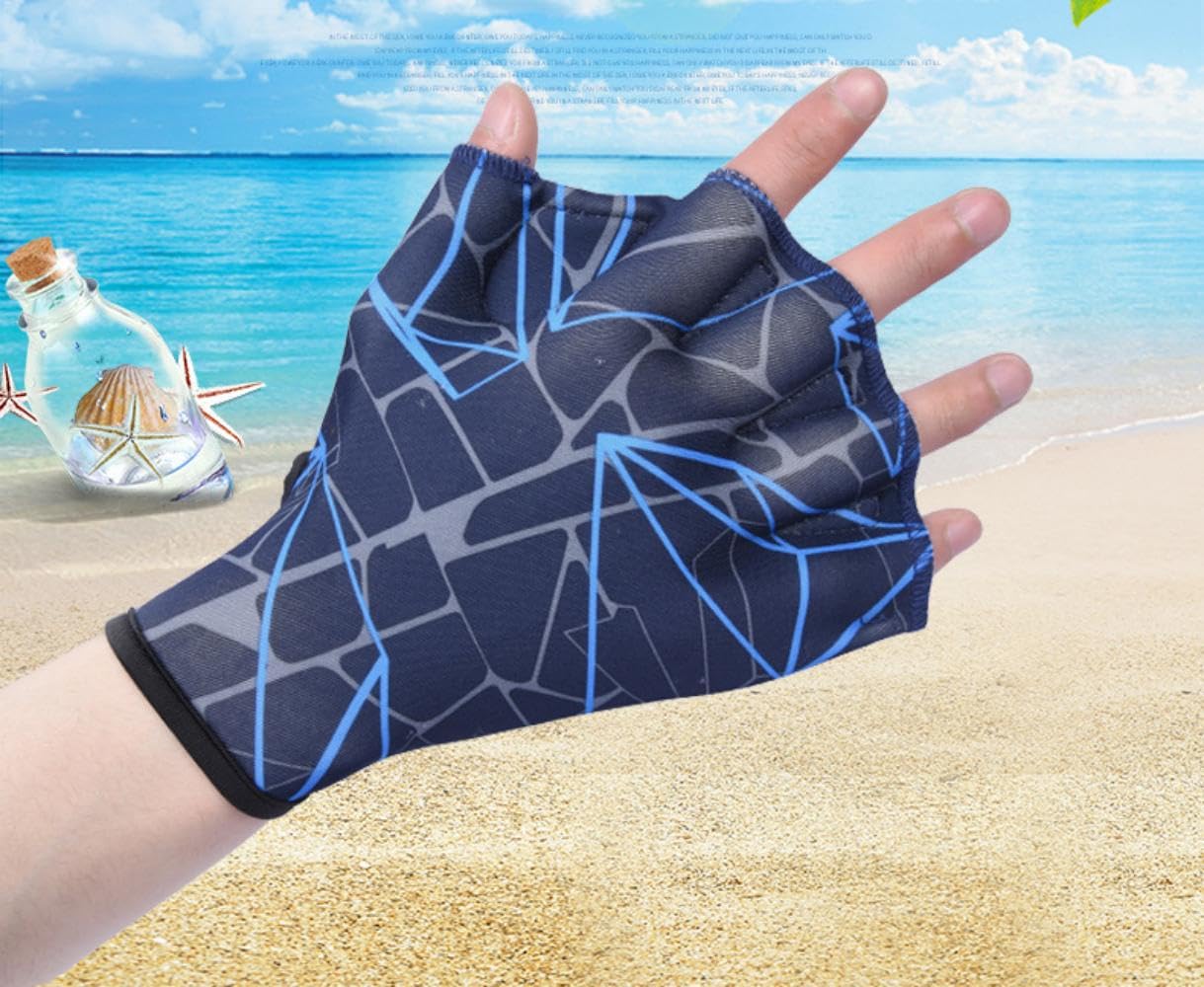 Duck Palm Webbed Swimming Gloves Hand Webbed Gloves Water Resistance Gloves for Swimming Training Aquatic Fitness Surfing Water Aerobics Snorkeling Water Exercise for Adult Men Women Birthday Gift