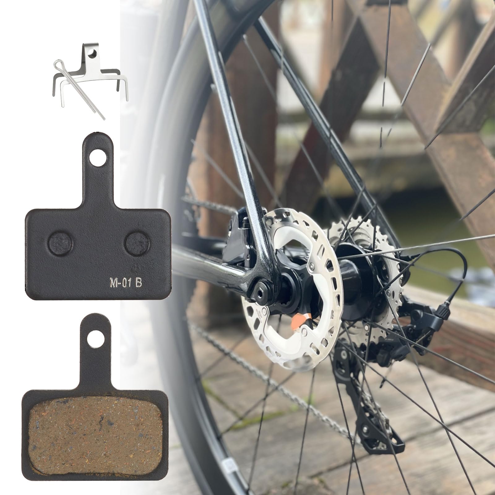 25 pares de pastillas de freno de fibra de resina para mejorar la fuerza de frenado y placa trasera resistente al calor para el mantenimiento del disco de las bicicletas, juego de pastillas