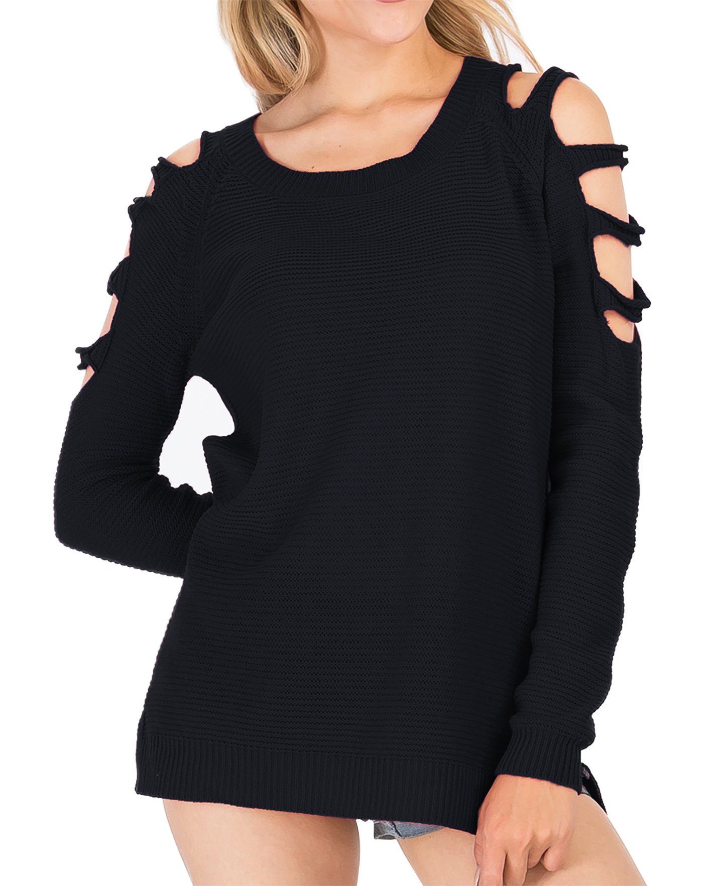 Catch Eye On Me Ladder Sleeve Sweater