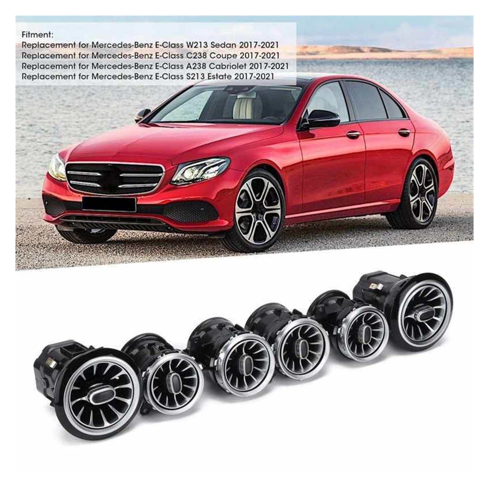 Kit D’évent De Turbine LED 64 Couleurs Pour Mercedes Classe E W213/C238 – Éclairage Ambiant Personnalisable – Installation Plug & Play