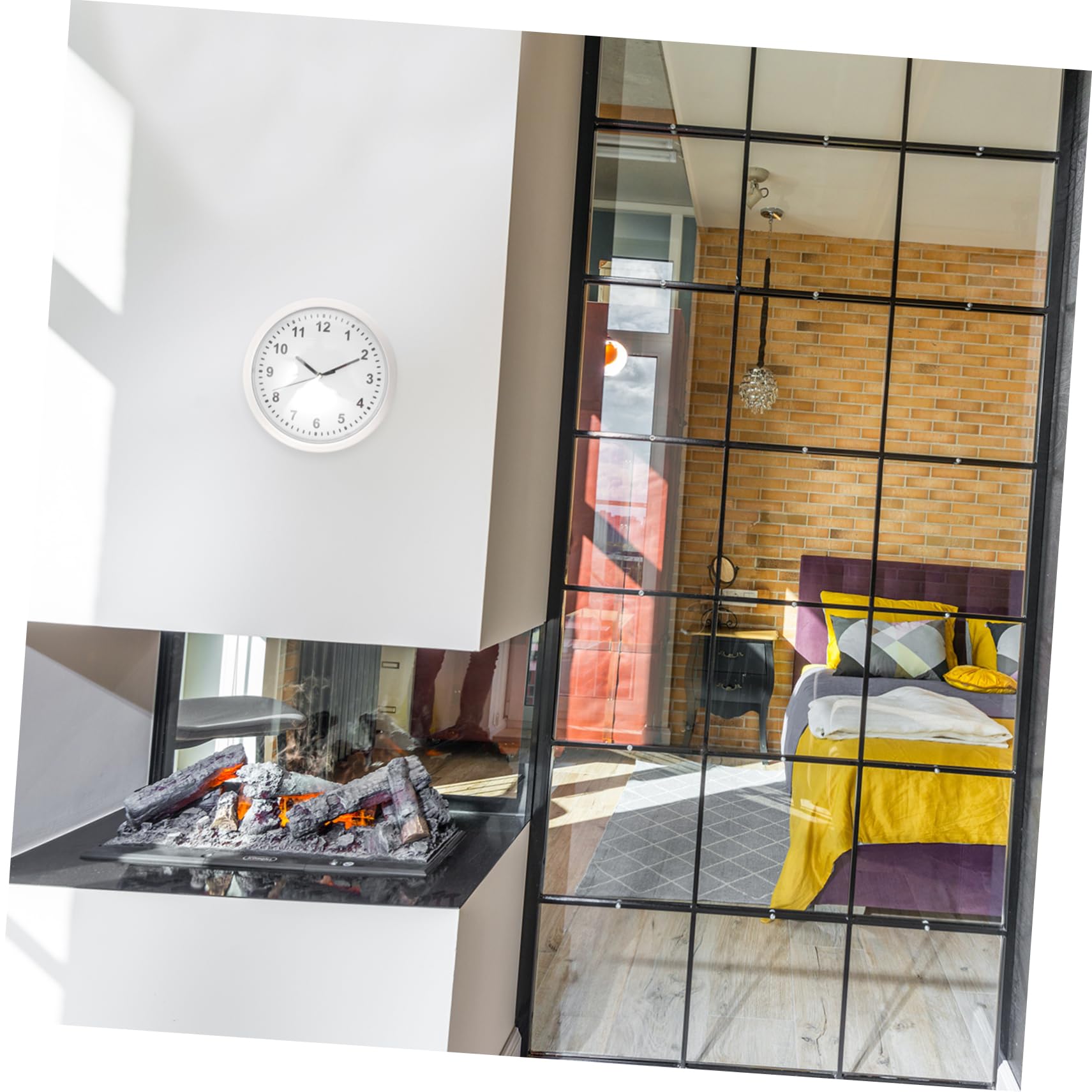DOITOOL Orologio Cassaforte da Parete Bianco in Plastica Leggera e Compatta Nascondiglio Nascosto per Chiavi e Oggetti di Valore in Casa