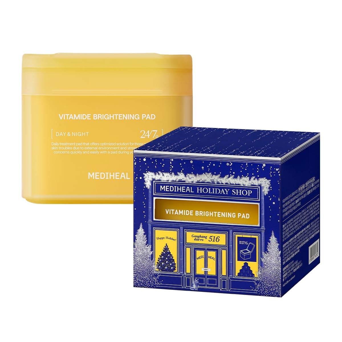 Mediheal Holiday Edition, Vitamide Pad with Niacinamide, Sea Buckthorn 100 pads