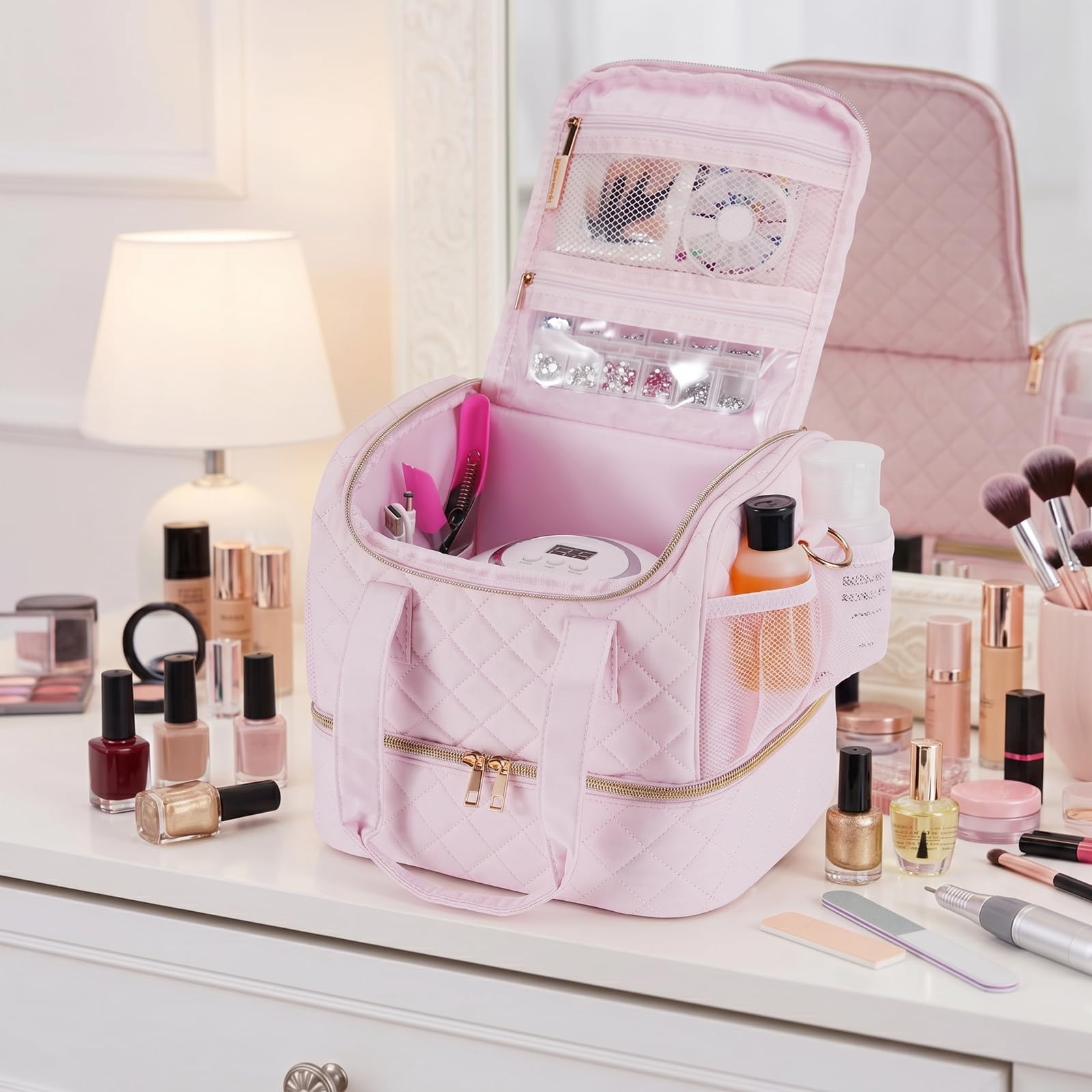 Amazon.com : VOFIpremiAm Nail Polish Organizer Case Fits Nail Lamp