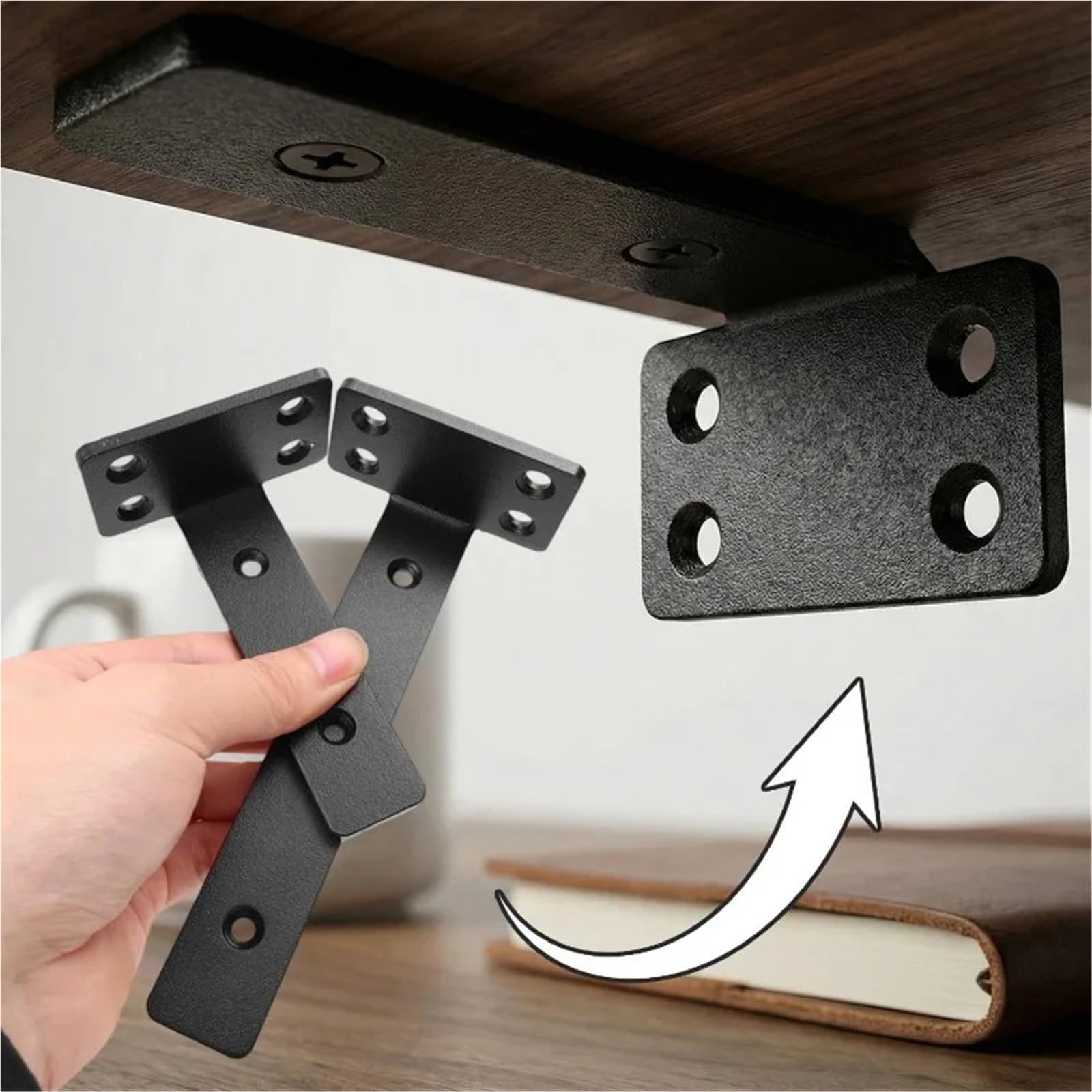 Escuadras 1/2 juegos de soportes soporte en forma L acero