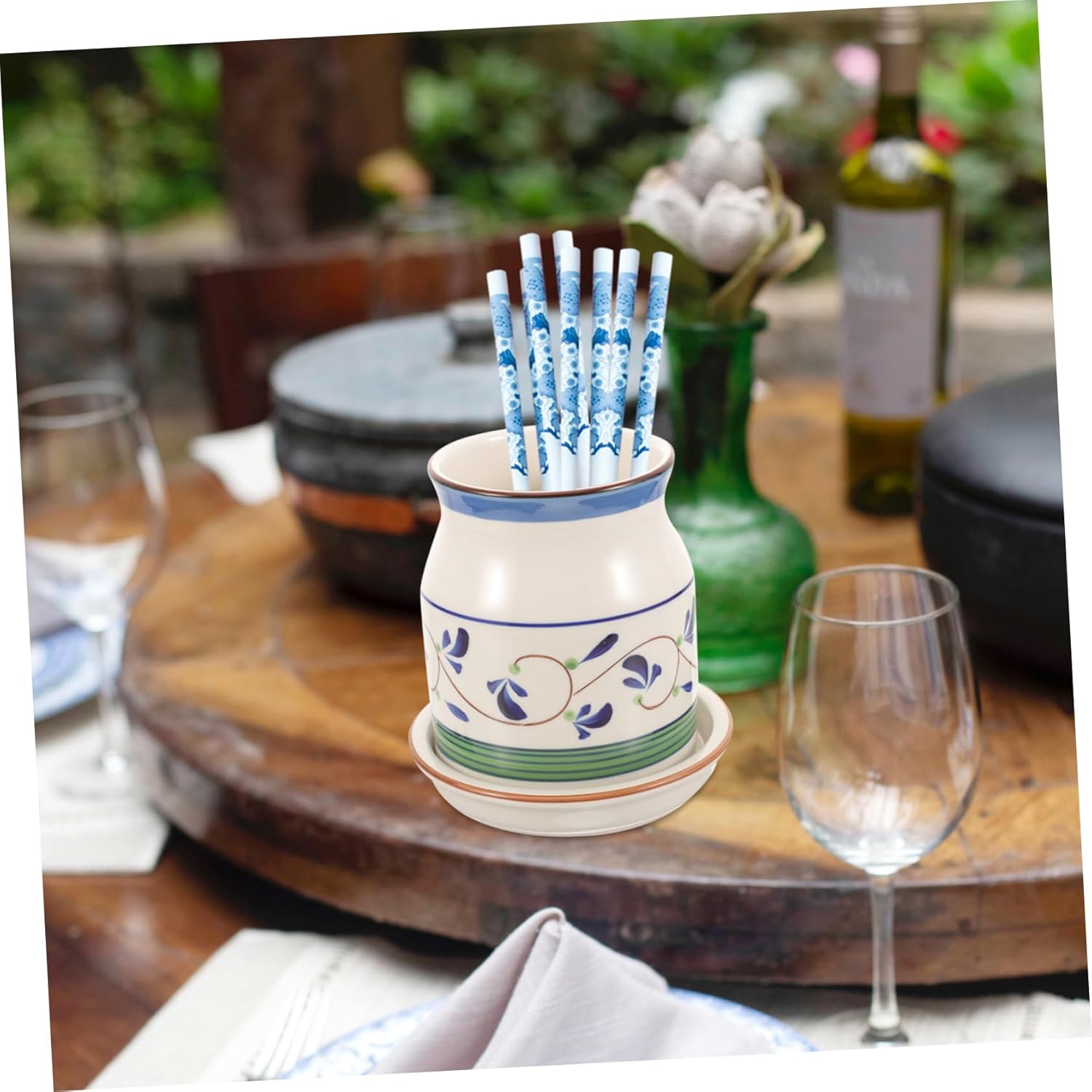 Ceramic Tableware Stand Chopstick Cage Kitchen Silverware Organizers Drying Rack for Kitchen