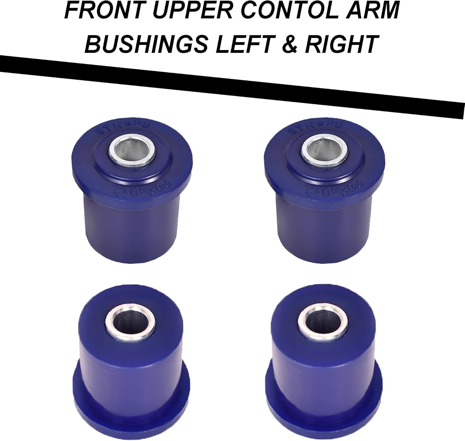 Complete Front Upper & Lower Control Arm Bushing Kit 8 Pcs in High Grade Polyurethane (PU) For QX56, QX80, ARMADA, FRONTIER, PATHFINDER, TITAN, XTERRA - Year 2004-2019