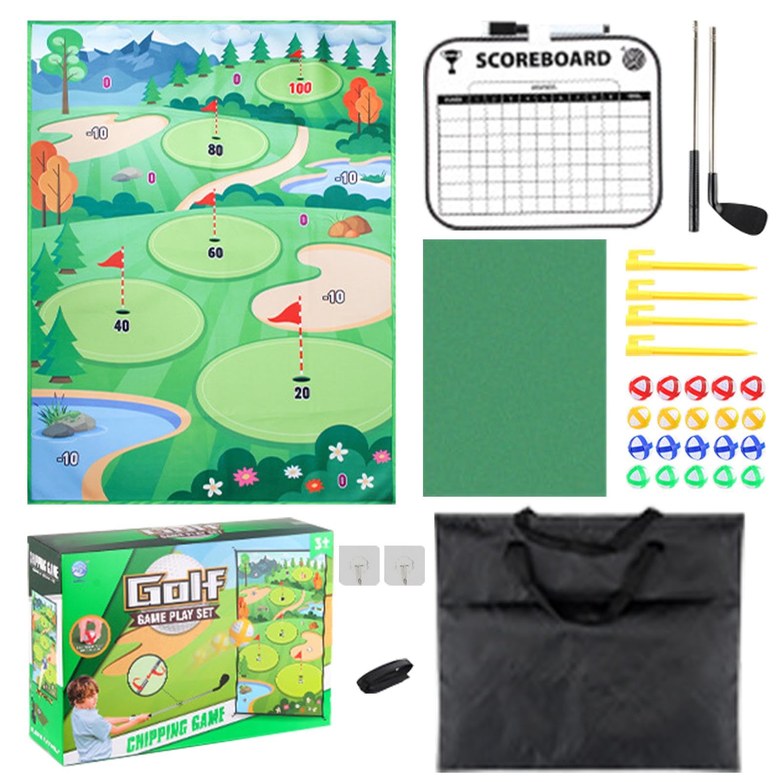 Mata do ćwiczeń golfowych, zestaw do gry w golfa z ćwiczeniami, mata do ćwiczeń golfowych mata do ćwiczeń z stabilną tylną stroną, do domu, miejsca pracy, na podwórko