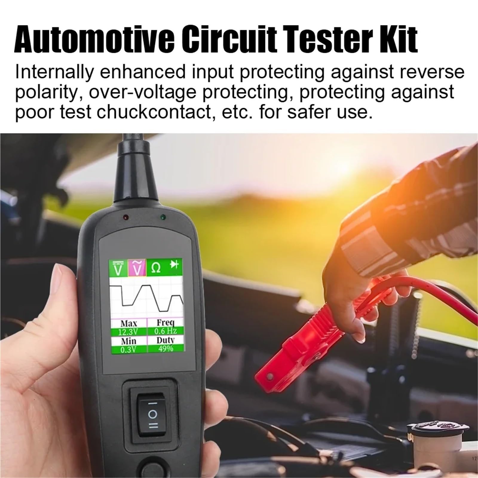 Tester elektryczny, 24V 12V Sonda Pen Tester Samochodowy Obwodów Wysokiego Napięcia Narzędzie Diagnostyczne Części Samochodowe, do użytku domowego